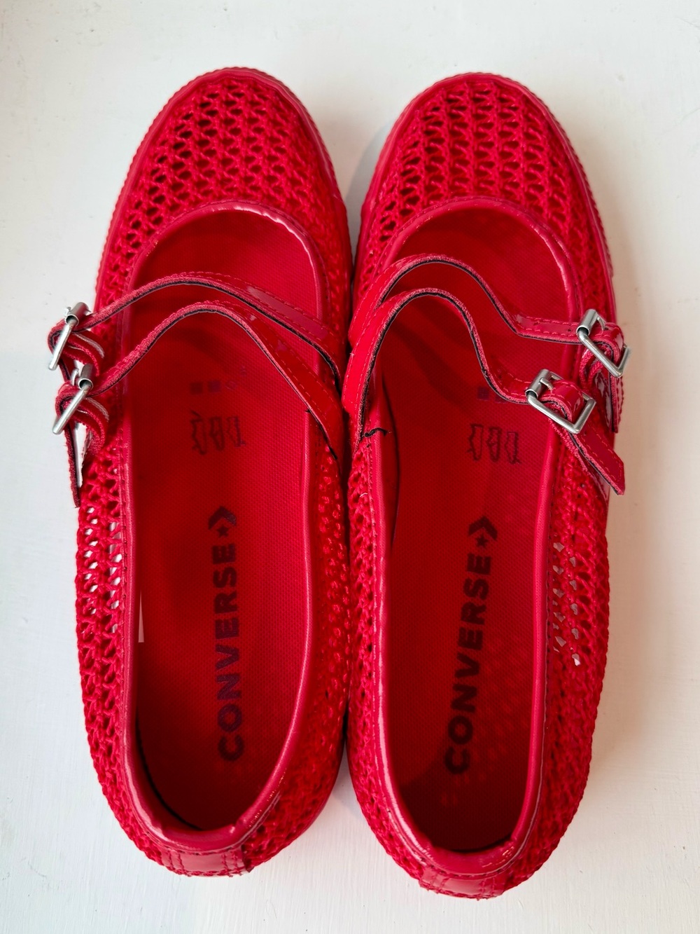 Converse Women’s Red Mary Jane Double-Strap Shoes